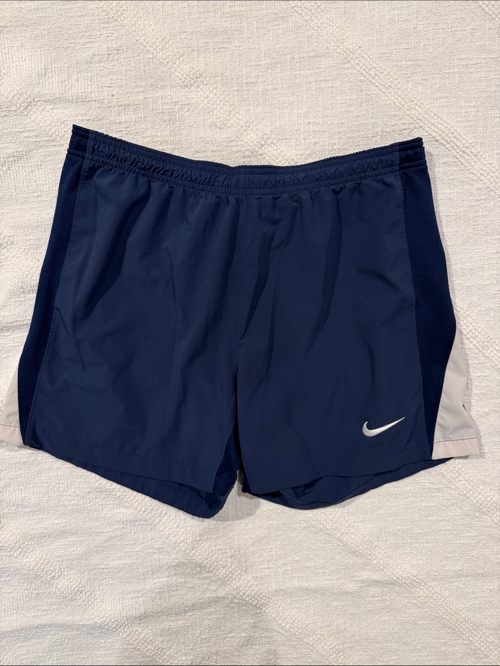 Nike Men’s Navy Athletic Shorts with White Swoosh